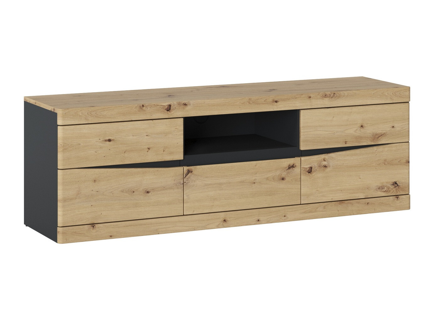 Mueble TV Venlori 121 (Antracita + Roble Artisan)