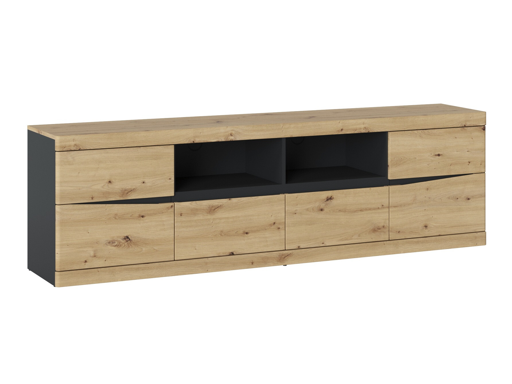 Mueble TV Venlori 122 (Antracita + Roble Artisan)