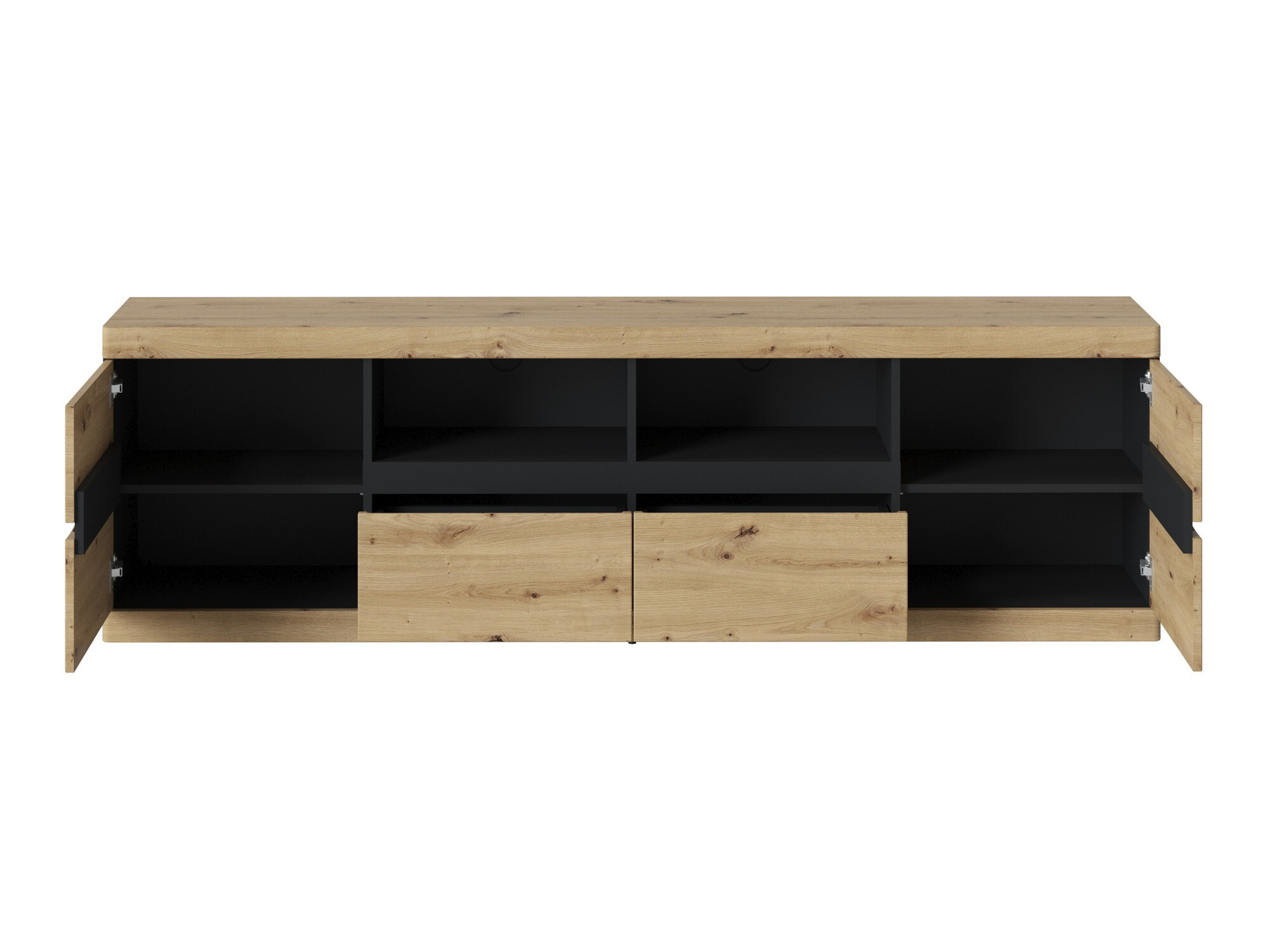 Mueble TV Venlori 122 (Antracita + Roble Artisan)
