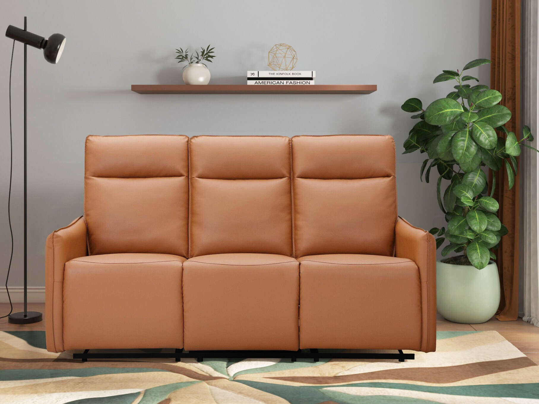 Sofá reclinable Tulsa 647 (Marrón)