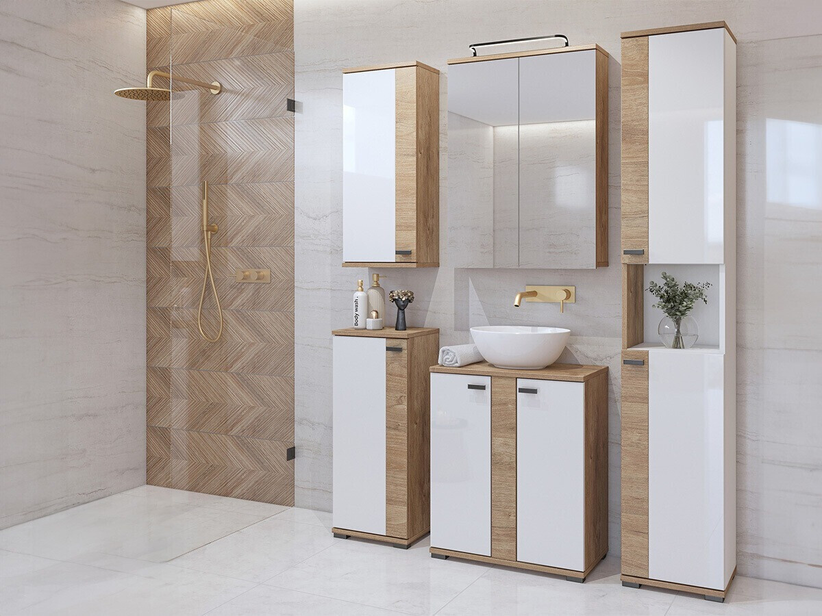 Armario de baño de pie para lavabo Cavmelo 104