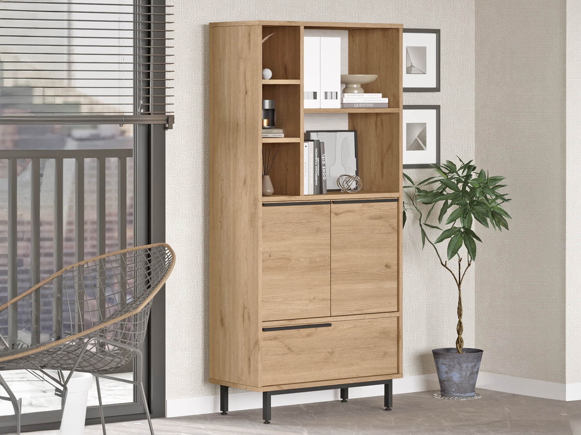 Estantería Fertore 108 (Nogal)