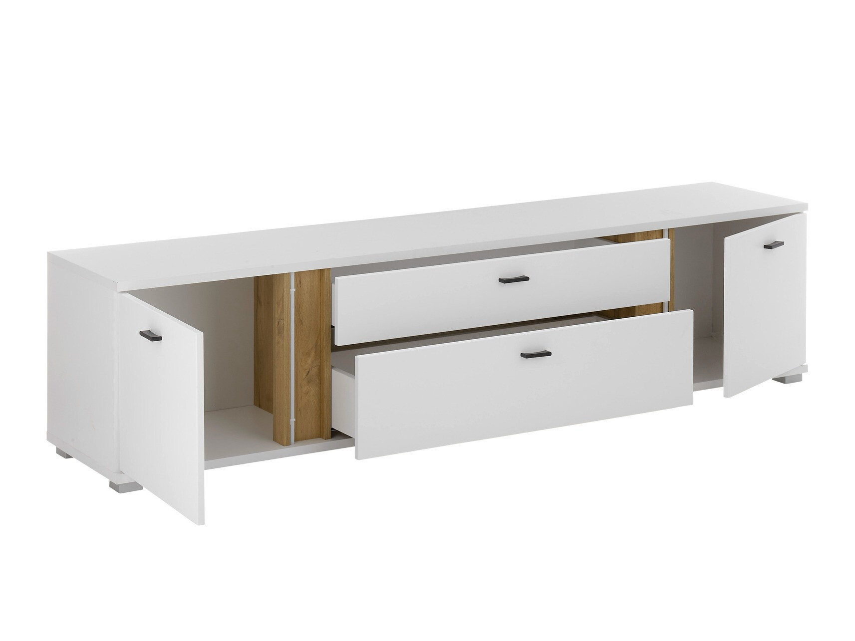 Mueble TV Avimavi 105 (Blanco + Roble wotan)