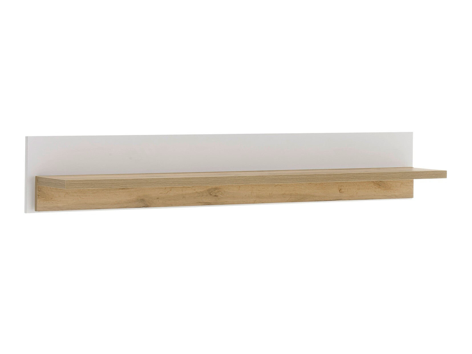 Estantería de pared Avimavi 110 (Blanco + Roble wotan)