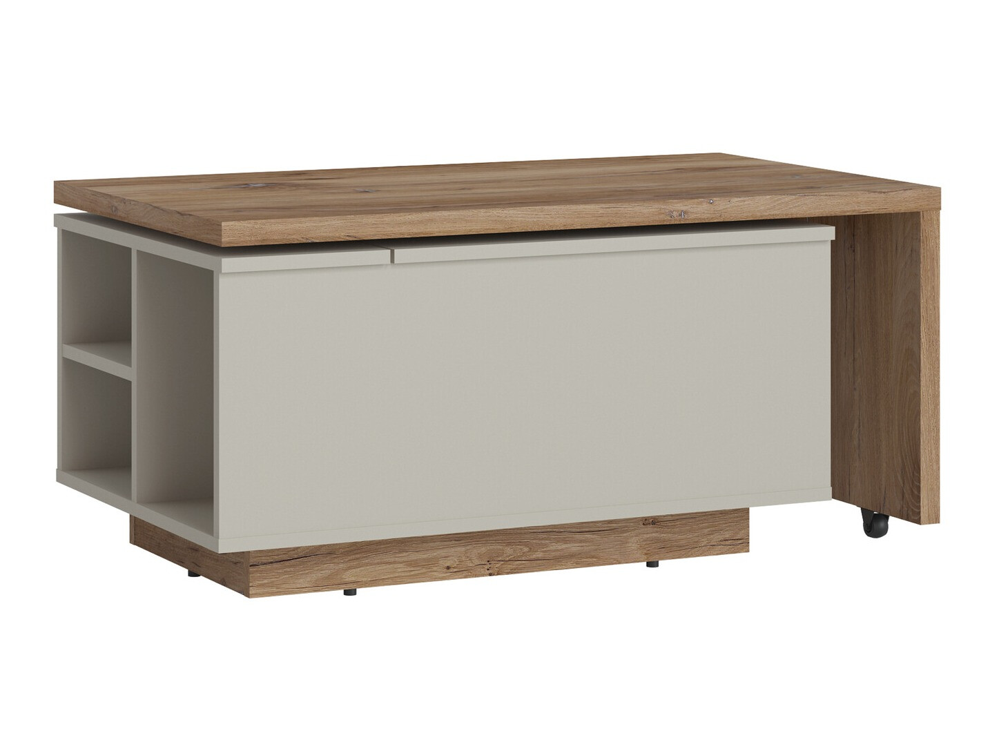 Mesa de centro convertible Ontario 133 (Gris + Roble oscuro)