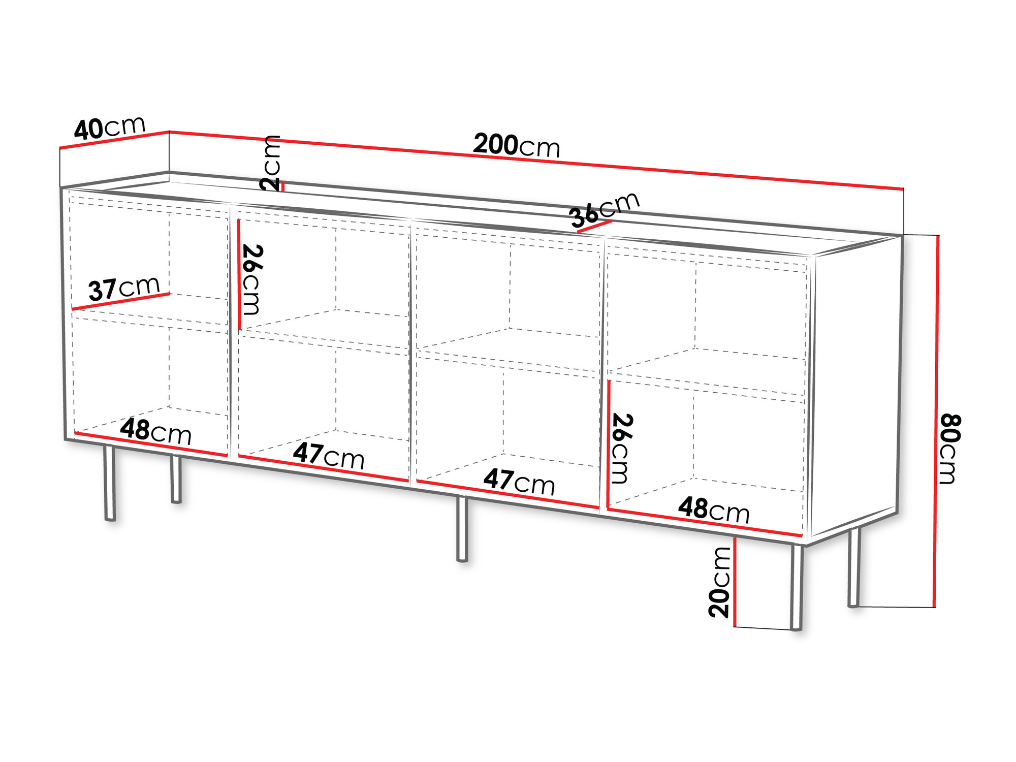 Aparador Mortali 101 (Cachemira)