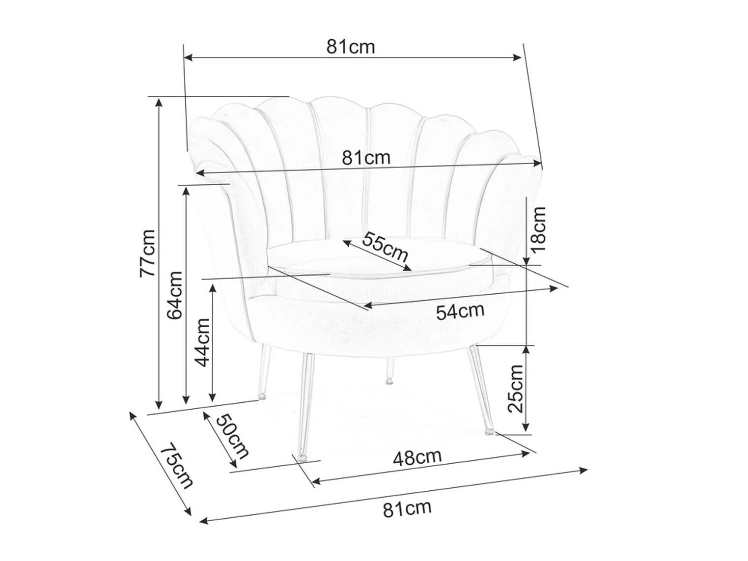 Sillón Detroit 483 (Rosa)