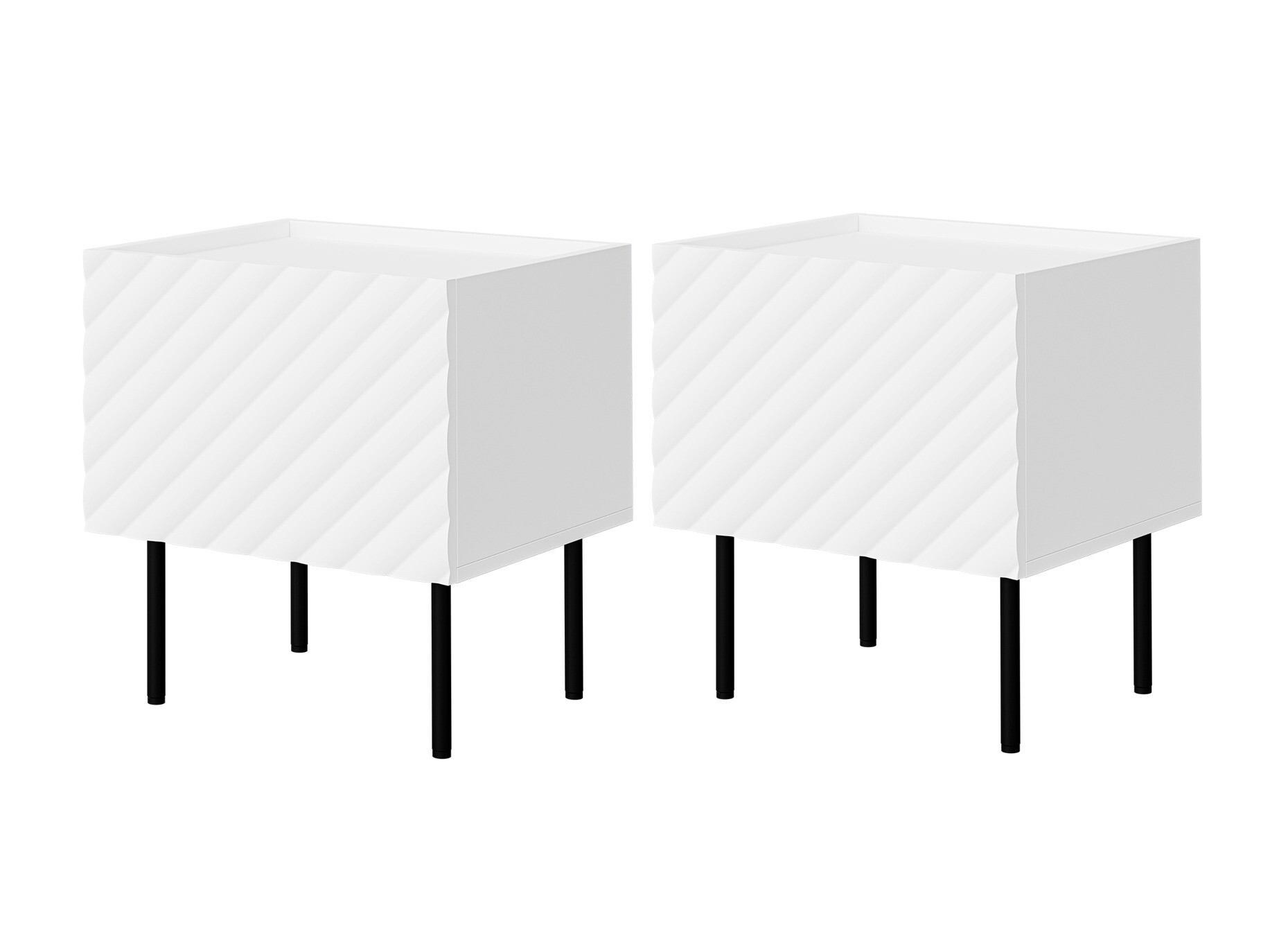 Conjunto de mesitas de noche Mortali 107 (Blanco)