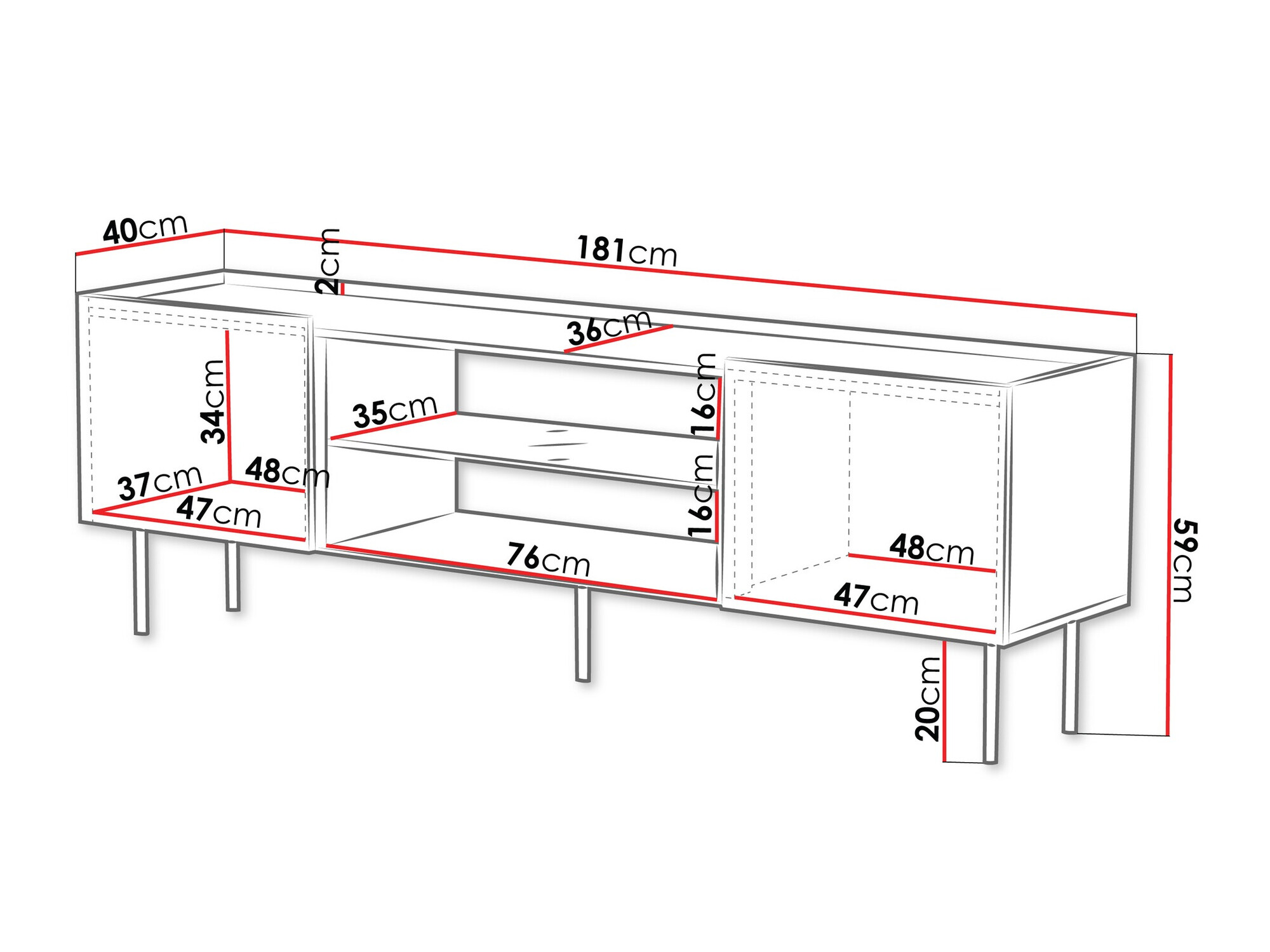 Mueble TV Mortali 105 (Cachemira)