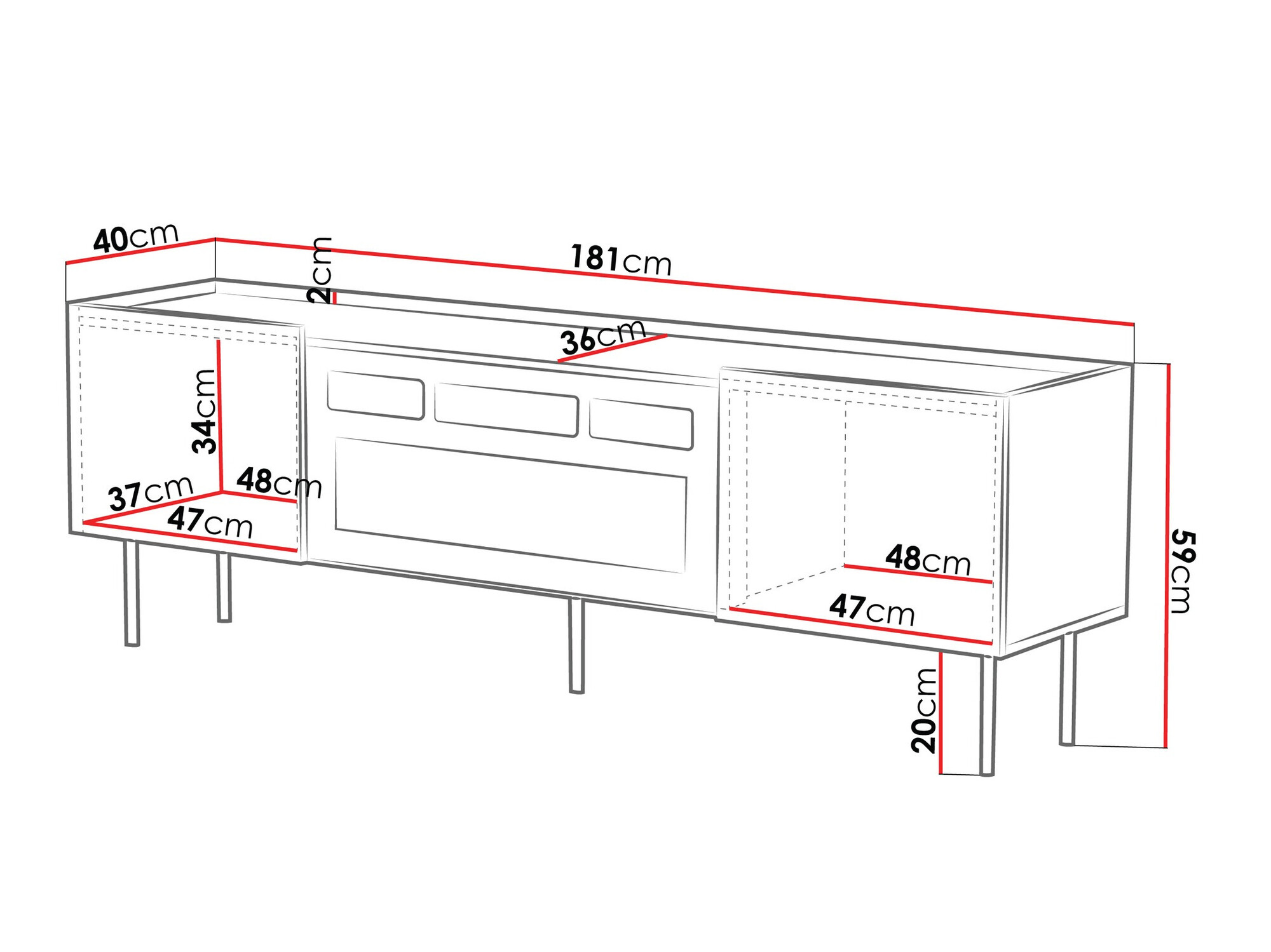 Mueble TV Mortali 106 (Cachemira)