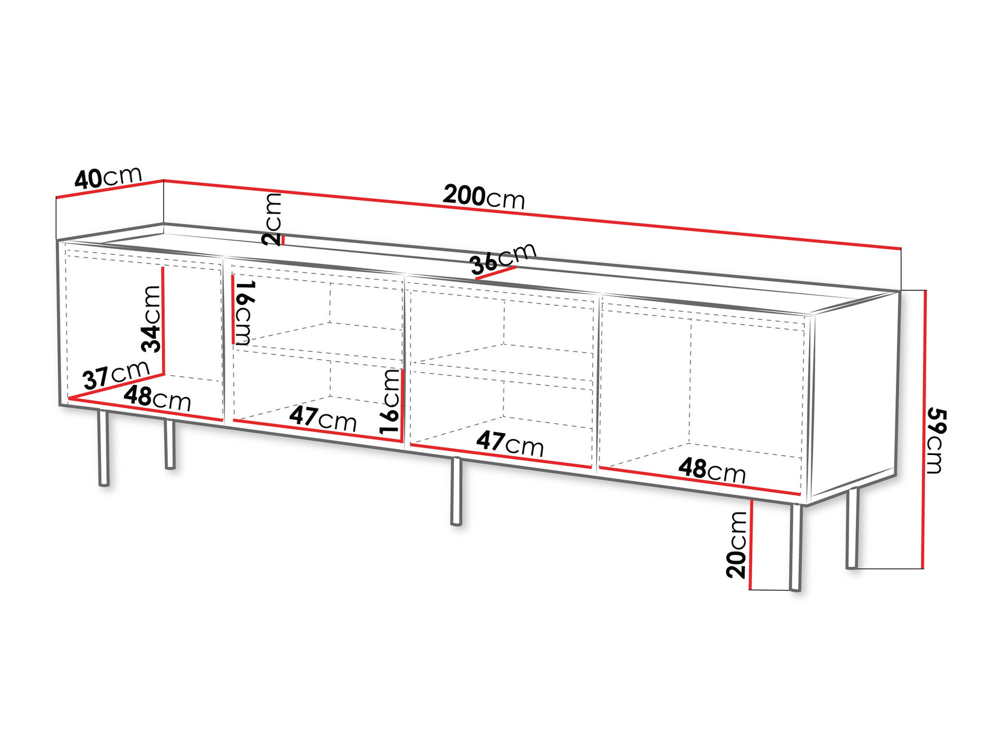 Mueble TV Sillen I (Negro)