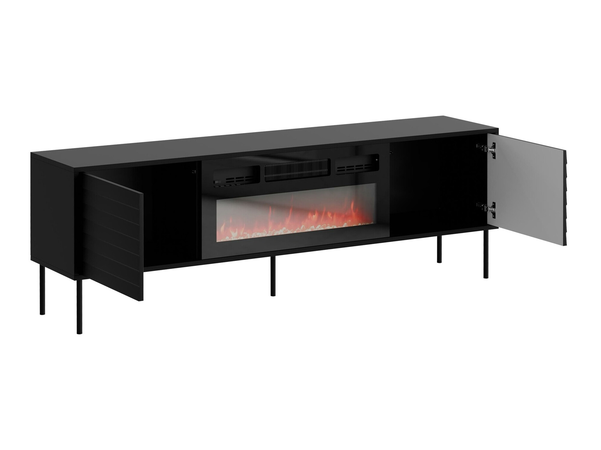 Mueble TV Flosoru 108 (Nogal + Negro)