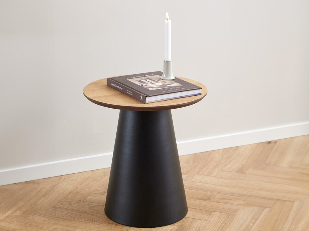 Mesa auxiliar Norsica 950 (Negro + Roble)