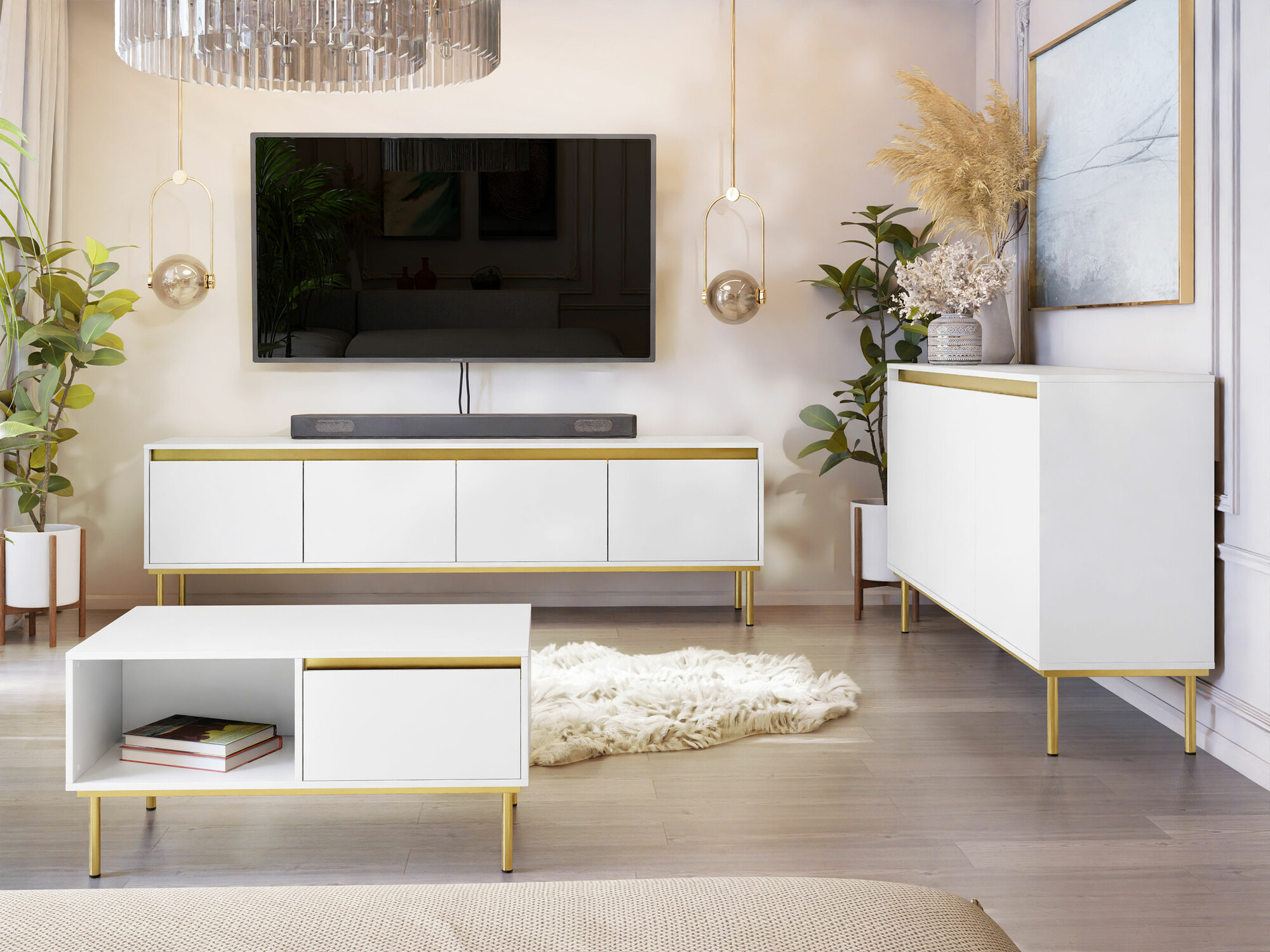 Mesa de centro Comfivo 495 (Blanco)