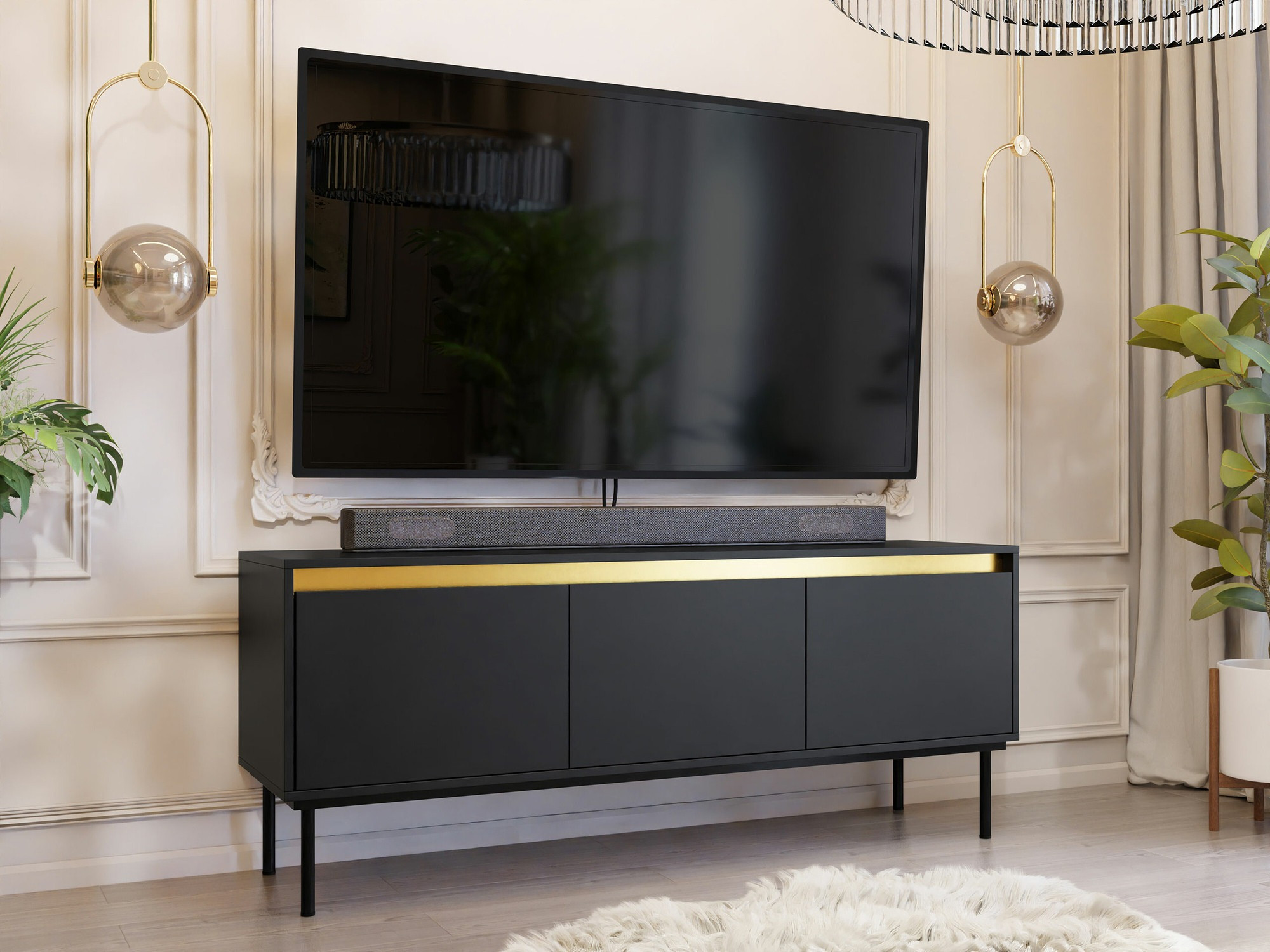 Mueble TV Comfivo Coretro 101 (Negro)