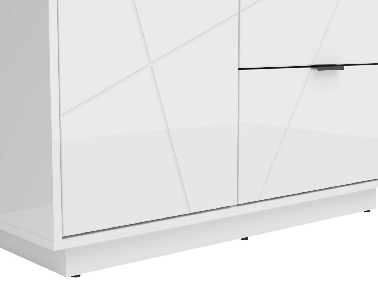 Armario Fivale 105 (Blanco brillante + Blanco)