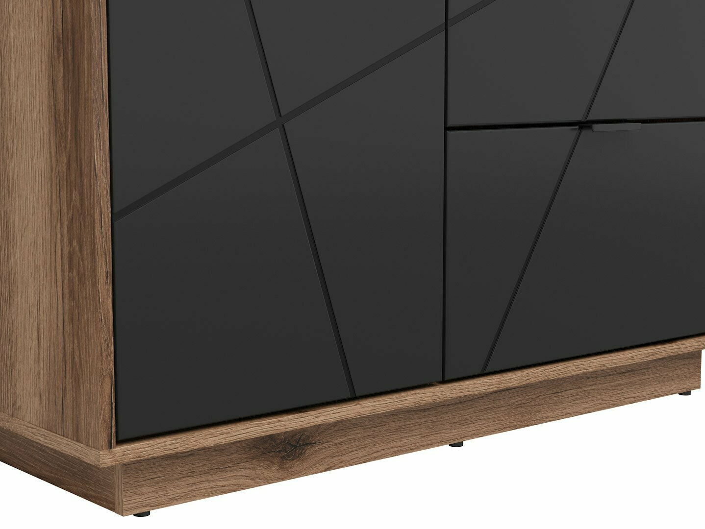 Armario Fivale 105 (Roble delano oscuro + Negro)