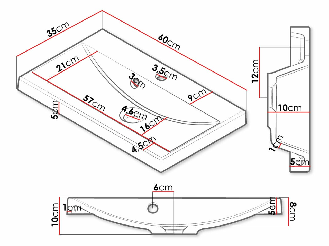 Conjunto de mueble de baño Sarasota 122 (Nuez)