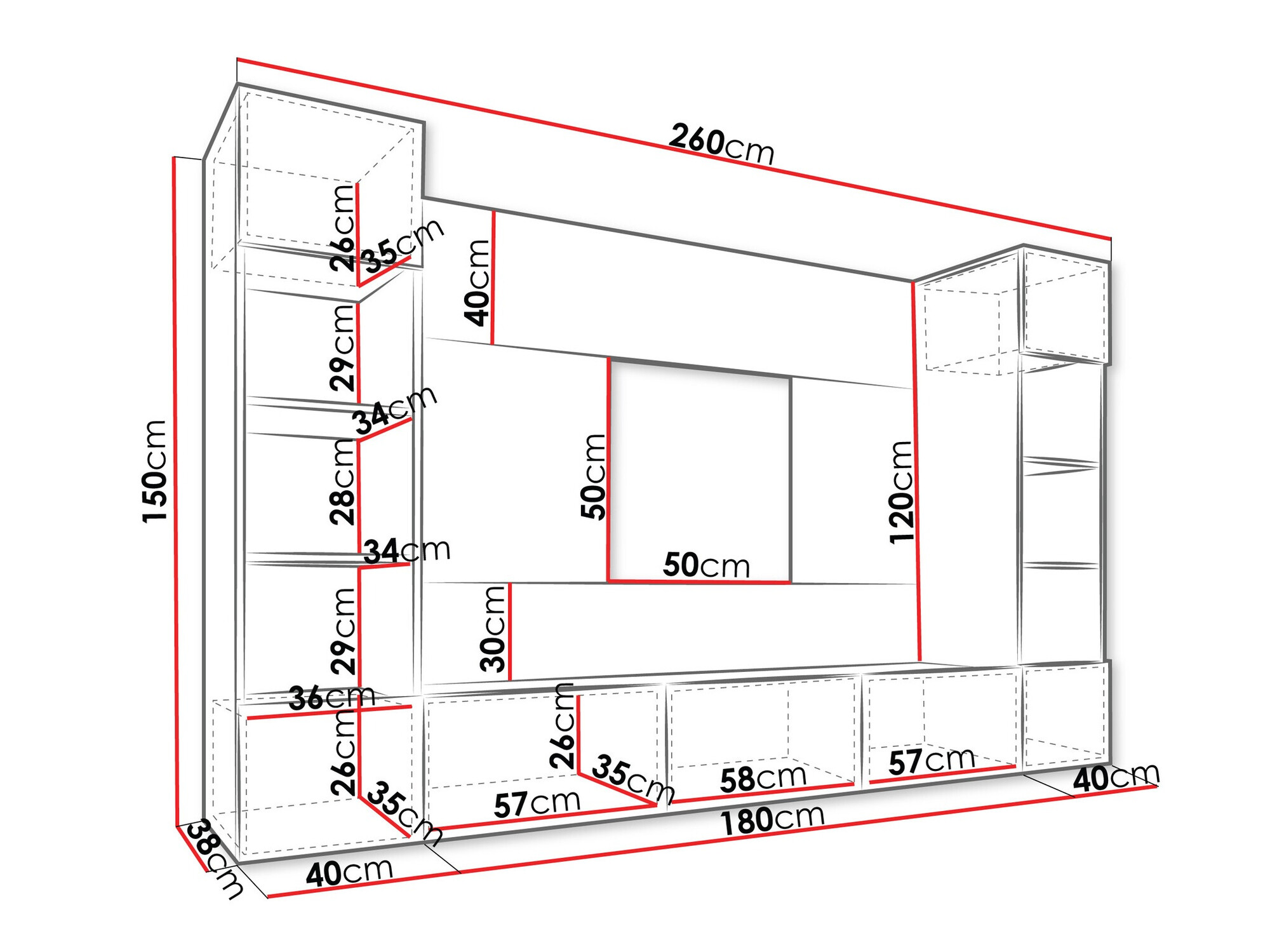 Conjunto de salón Comfivo Salix I (Blanco + Mármol blanco)