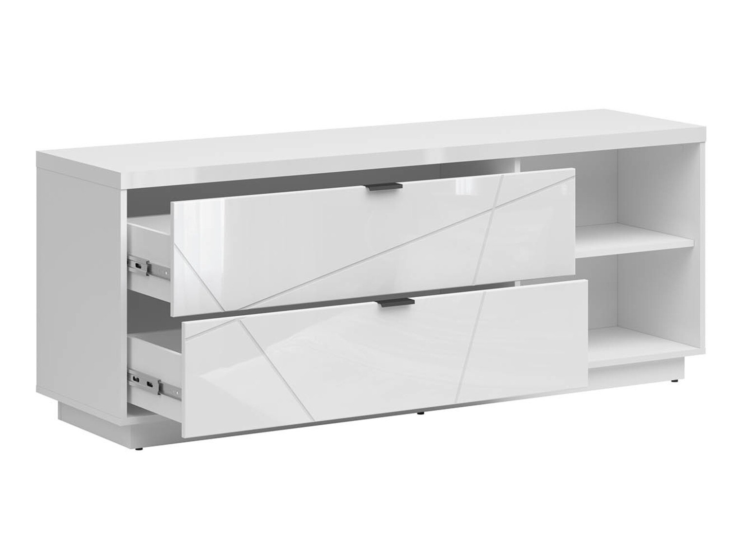 Mueble TV Fivale 104 (Blanco brillante + Blanco)