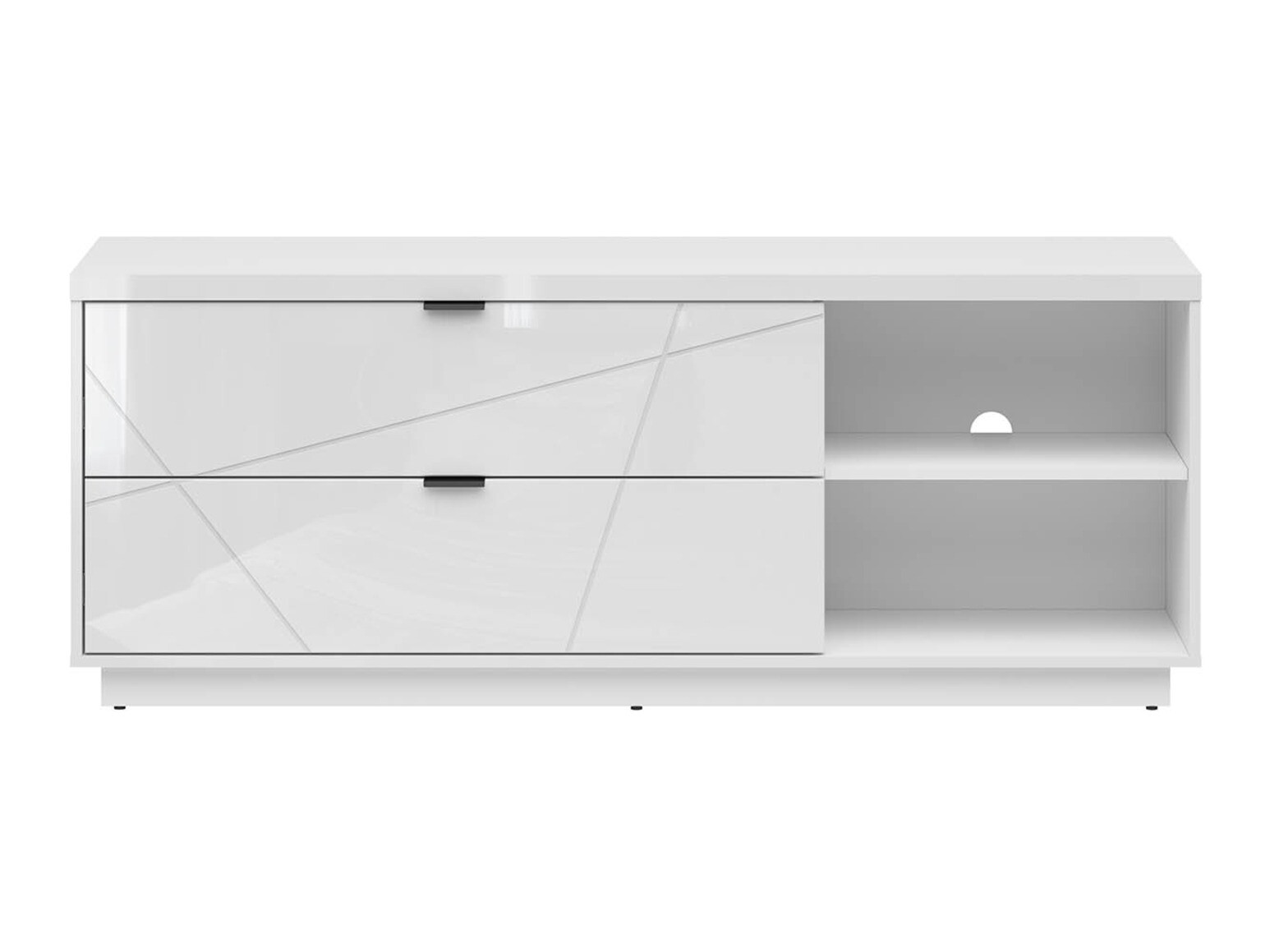 Mueble TV Fivale 104 (Blanco brillante + Blanco)