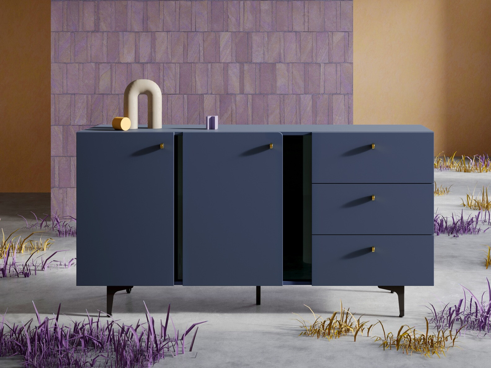 Cómoda Fresno AF101 (Azul)