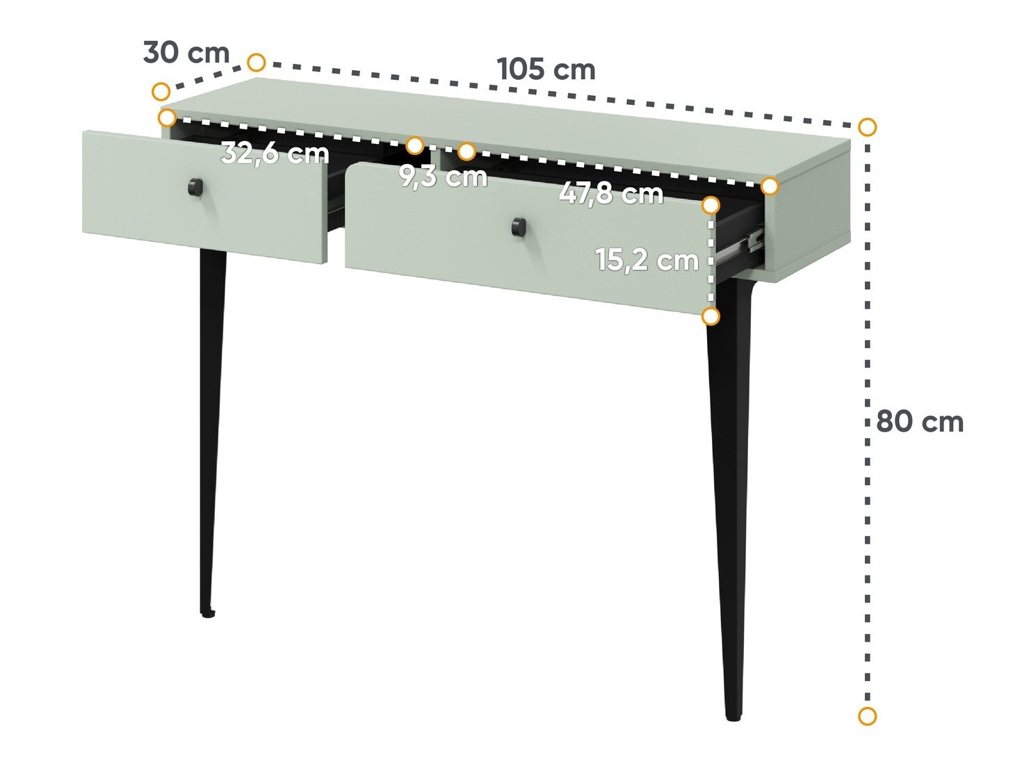 Consola Fresno AF106 (Verde polvoriento)