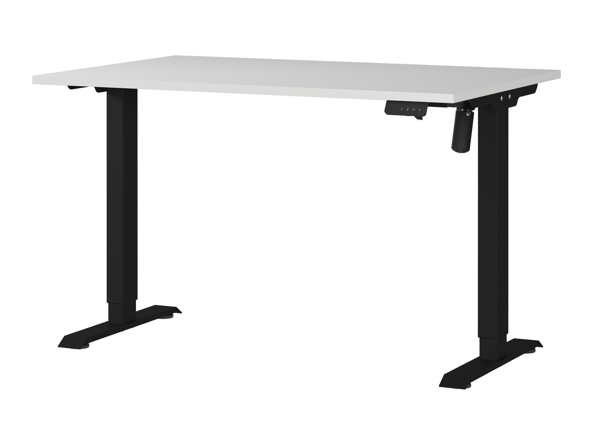 Escritorio de altura regulable Lartesi 115 (Gris claro + Negro)