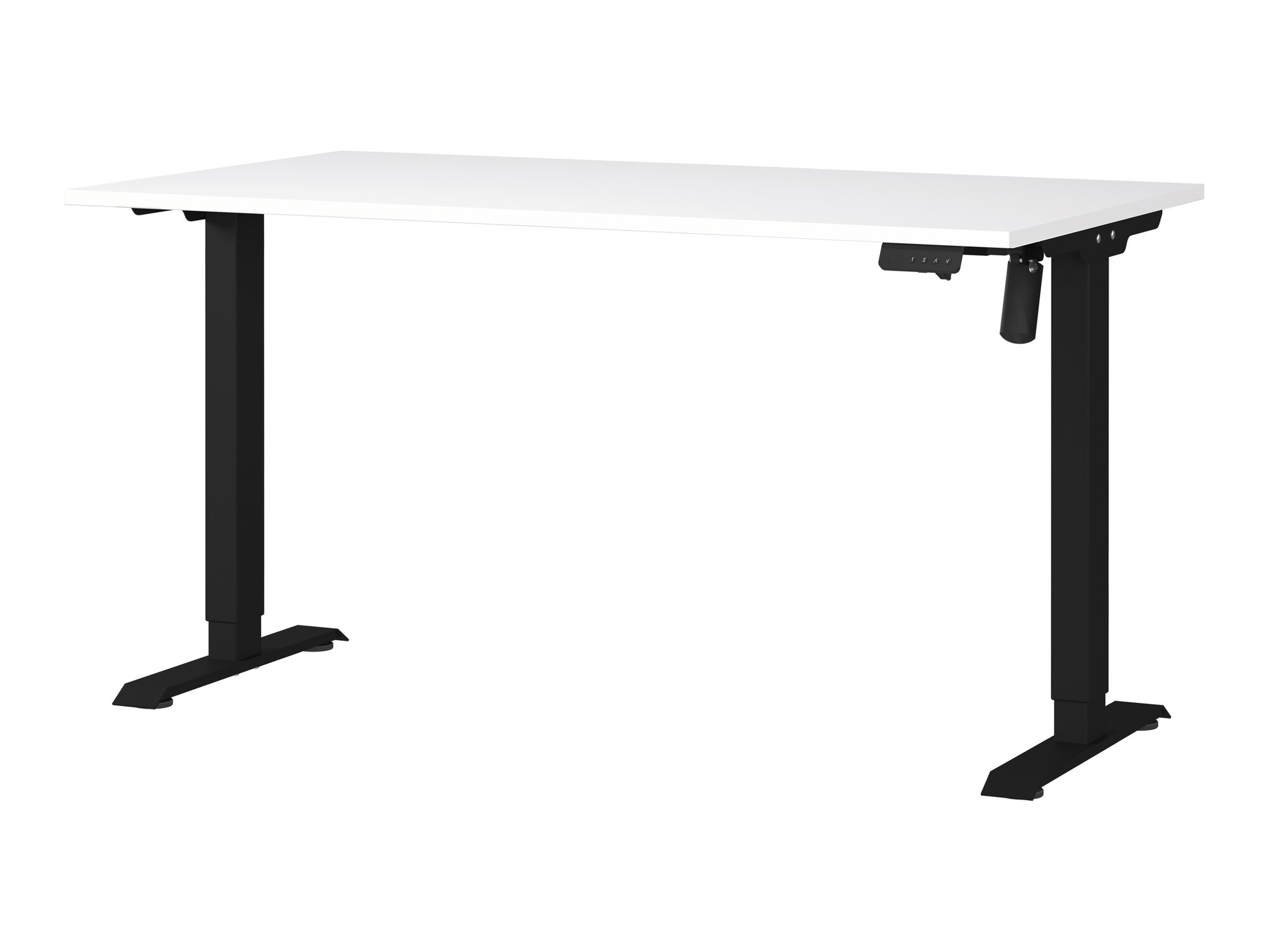 Escritorio de altura regulable Lartesi 117 (Blanco + Negro)