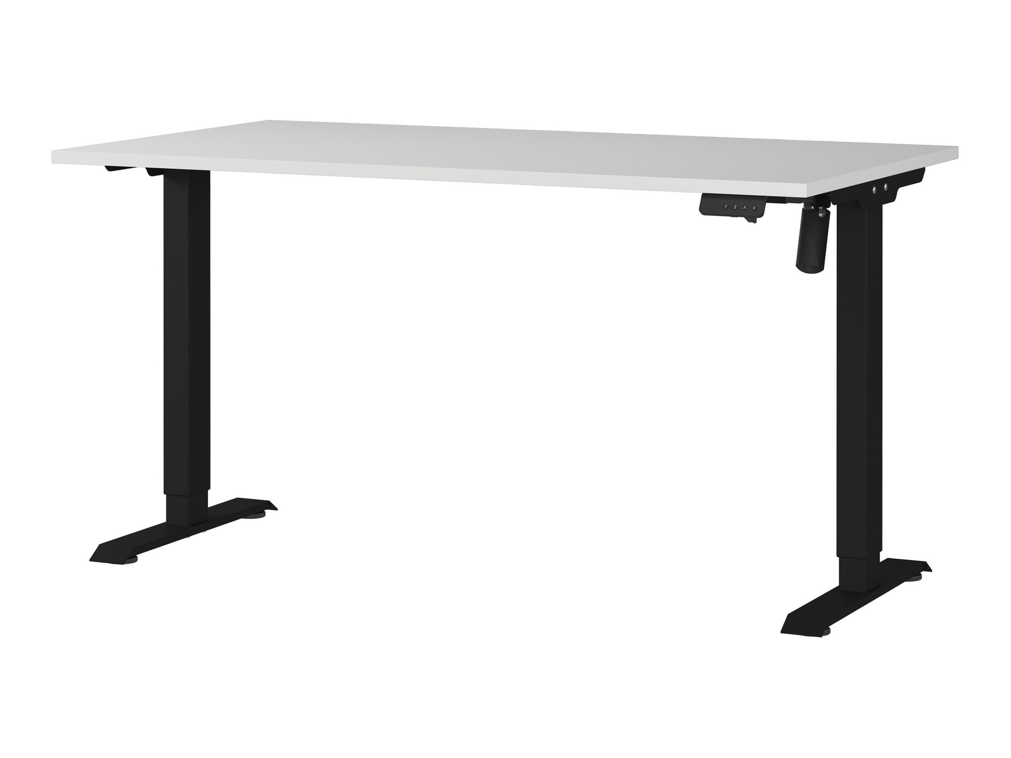 Escritorio de altura regulable Lartesi 117 (Gris claro + Negro)