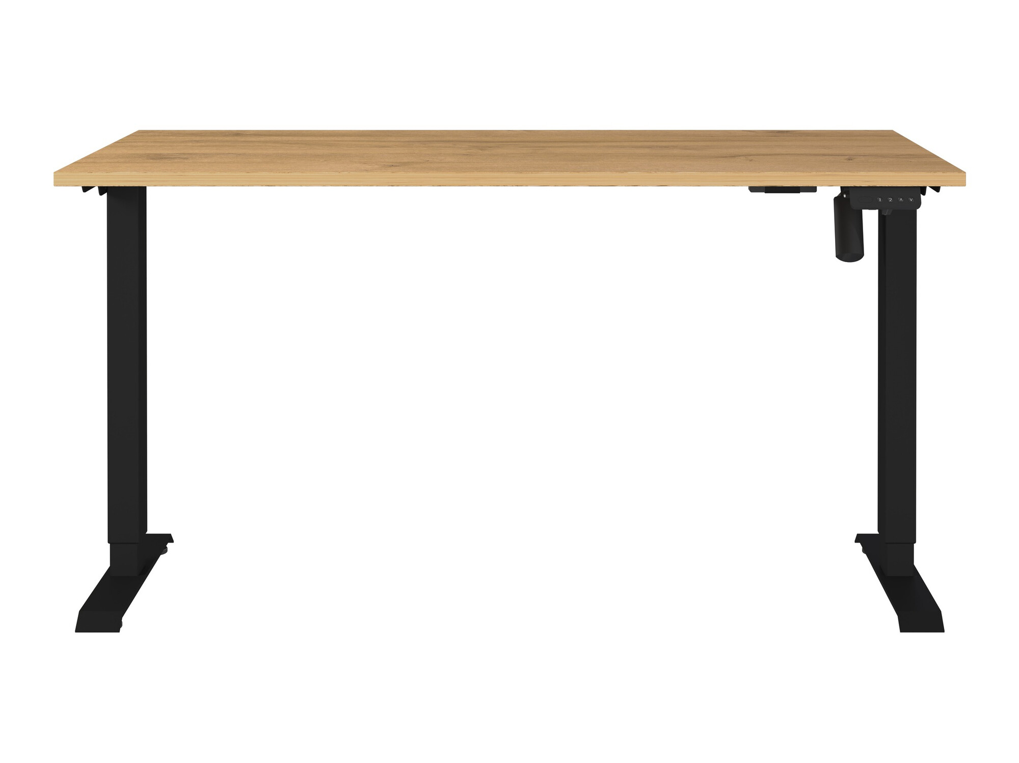 Escritorio de altura regulable Lartesi 117 (Roble nieto + Negro)