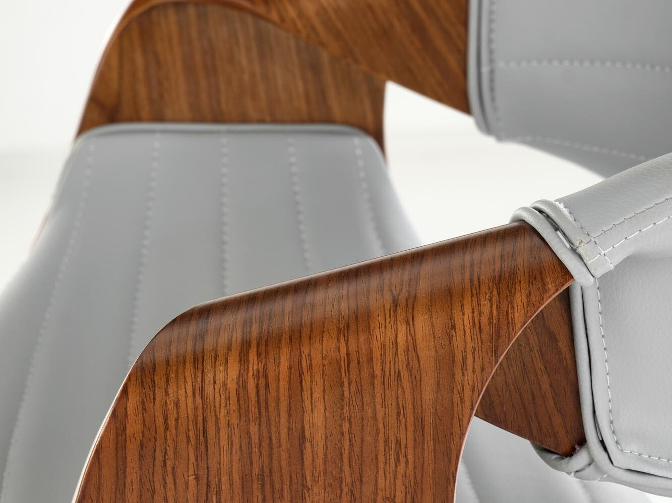 Silla de barra Houston 1599 (Gris + Nogal)