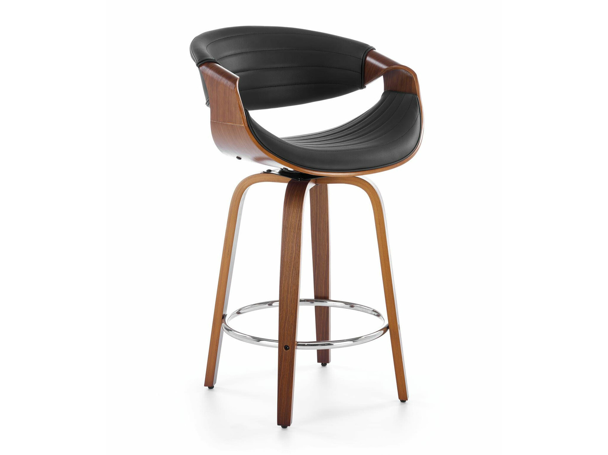 Silla de barra Houston 1599 (Negro + Nogal)