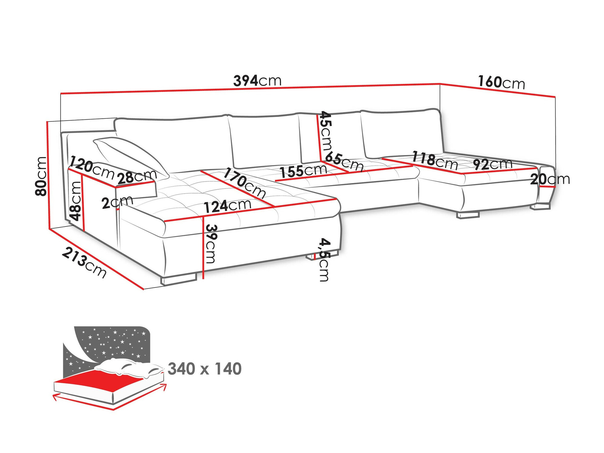 Sofá rinconero Comfivo 248 (Baloo 2073)