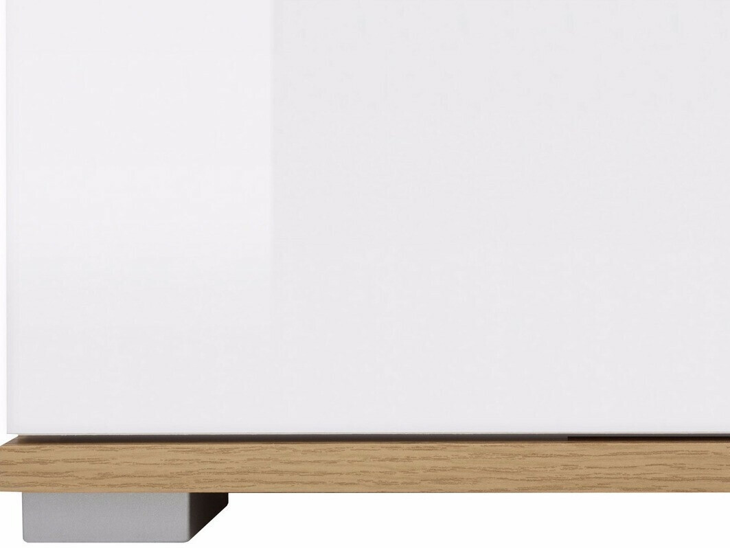 Cómoda Tivetra 102 (Roble wotan + Blanco brillante)