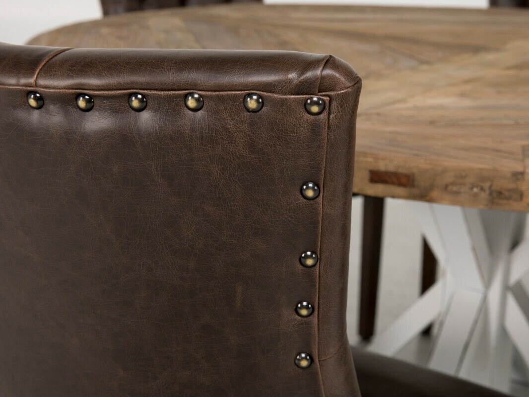 Conjunto de comedor Manor House 184 (Olmo + Blanco + Marrón)