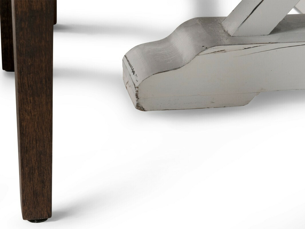 Conjunto de comedor Manor House 184 (Olmo + Blanco + Marrón)