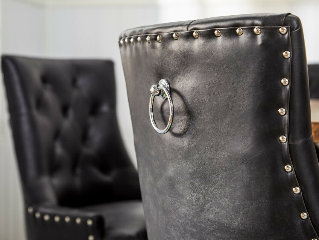 Conjunto de comedor Manor House 184 (Olmo + Blanco + Negro)