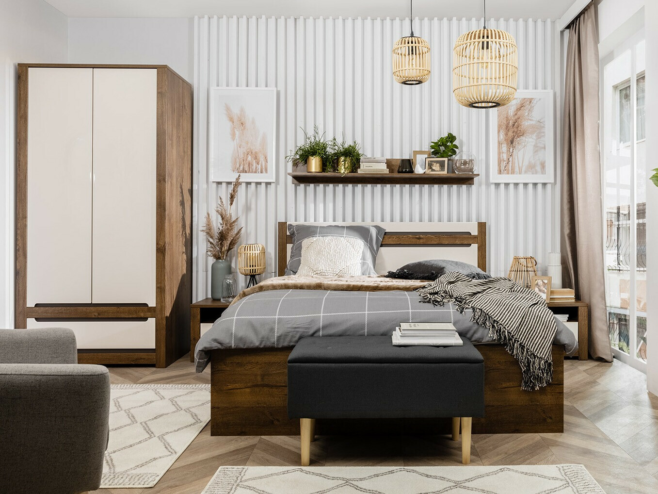 Conjunto de dormitorio Ophevaru 118