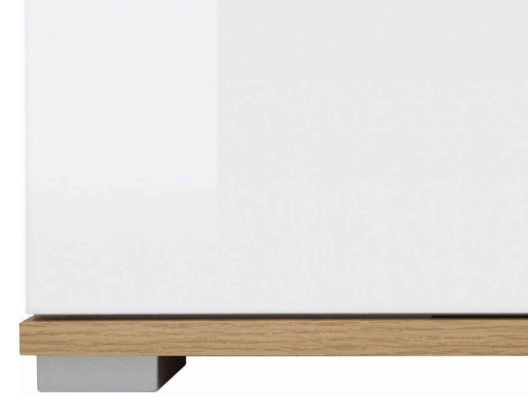 Estantería Tivetra 106 (Roble wotan + Blanco brillante)