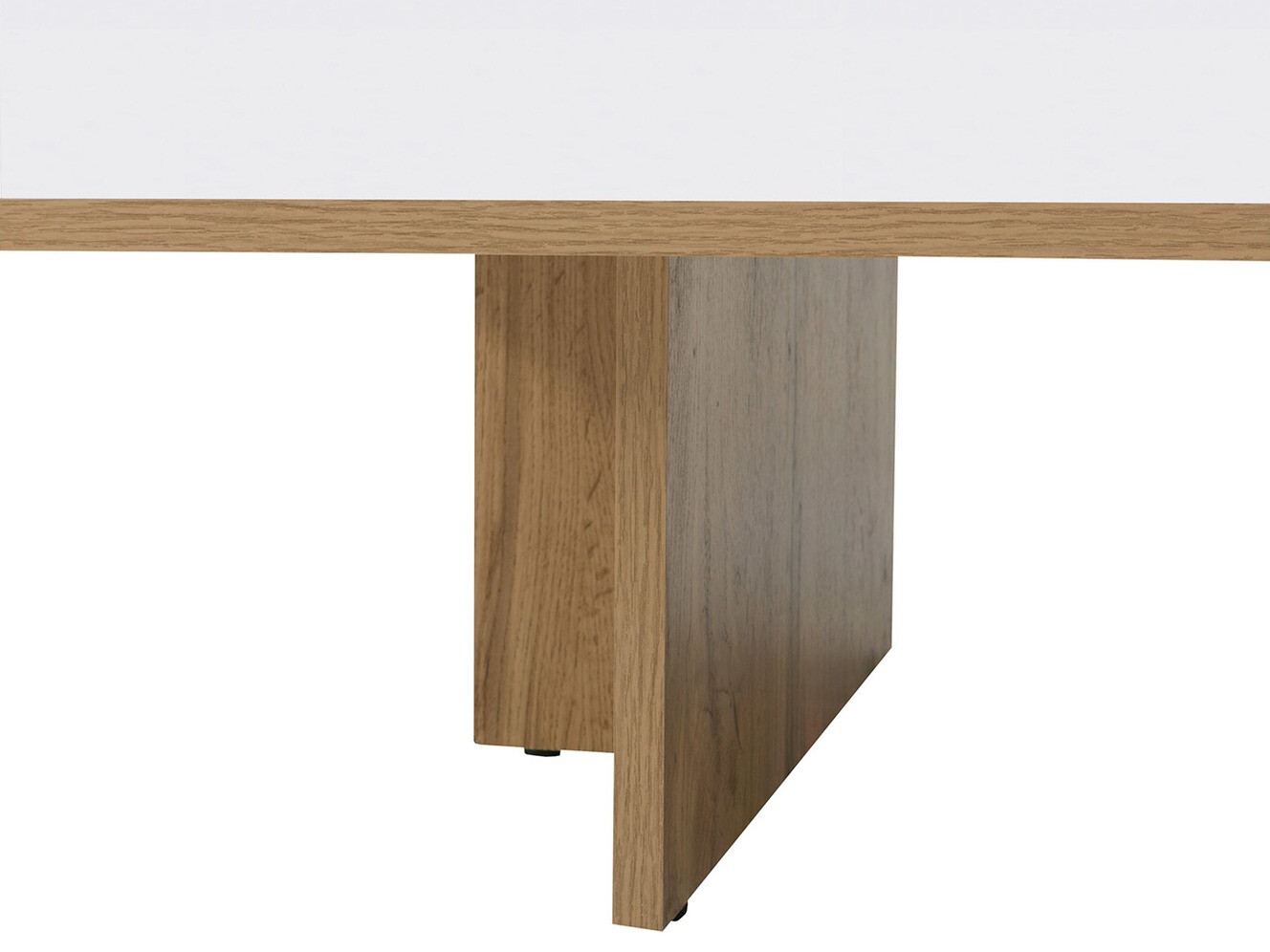 Mesa de centro Tivetra 124 (Roble wotan + Blanco brillante)