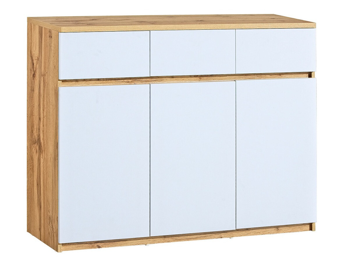 Cómoda Evaropha 105 (Roble wotan + Blanco)