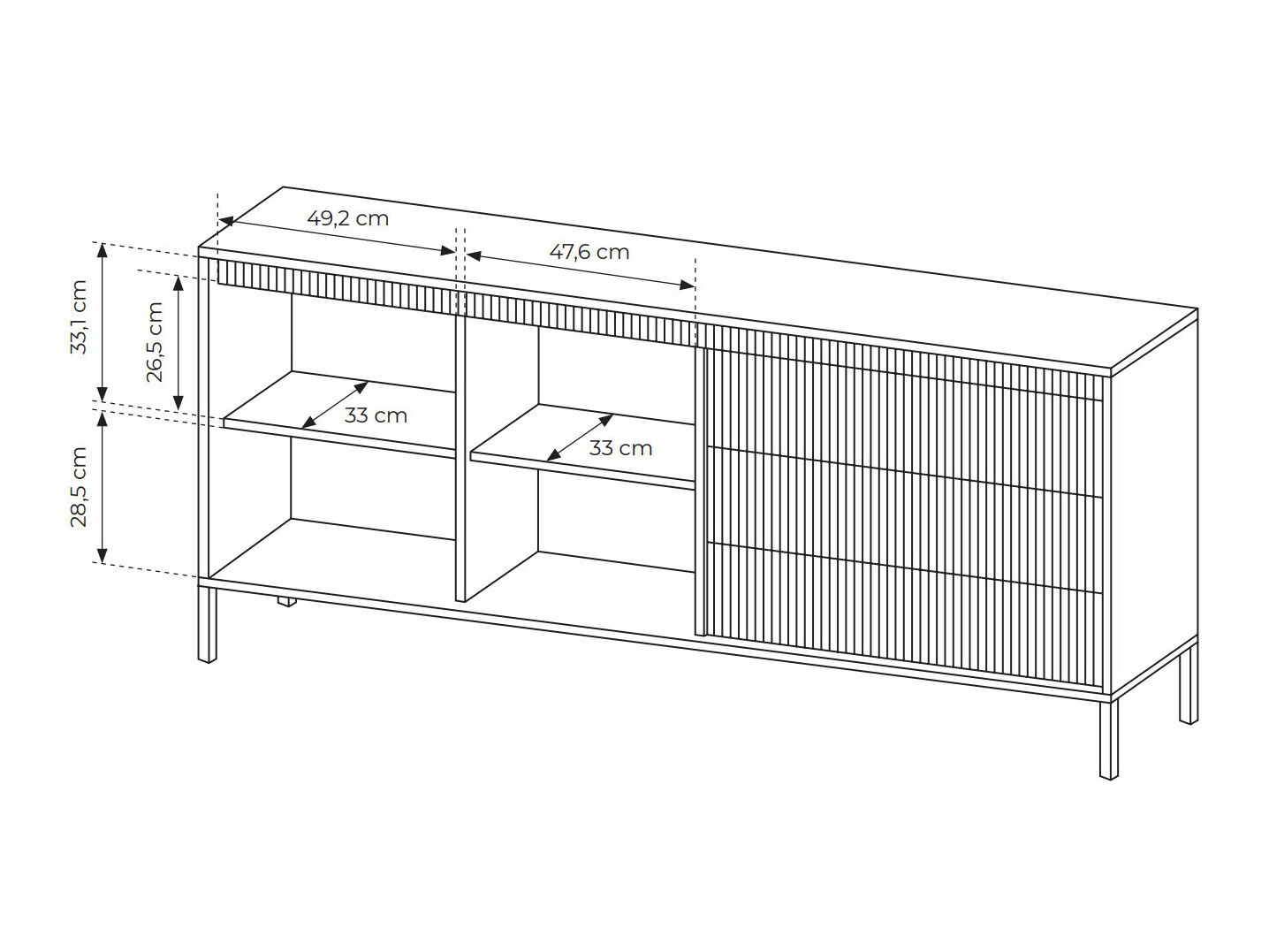 Cómoda Romfele 102 (Negro)