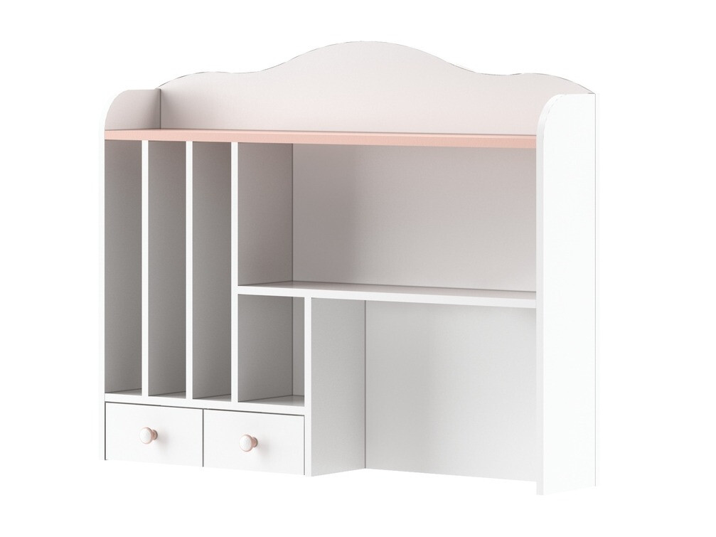 Estantería de pared Velferi 115 (Blanco + Rosa)