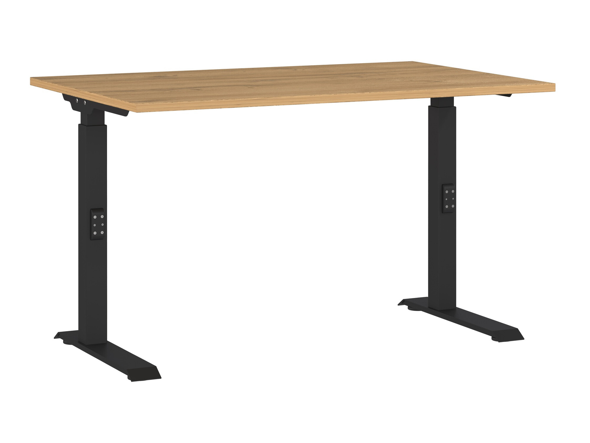 Mesa de oficina Eliromo 122 (Roble nieto + Negro)