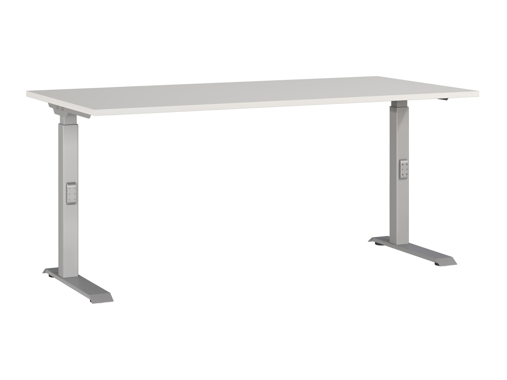 Mesa de oficina Eliromo 123 (Gris claro + Plata)