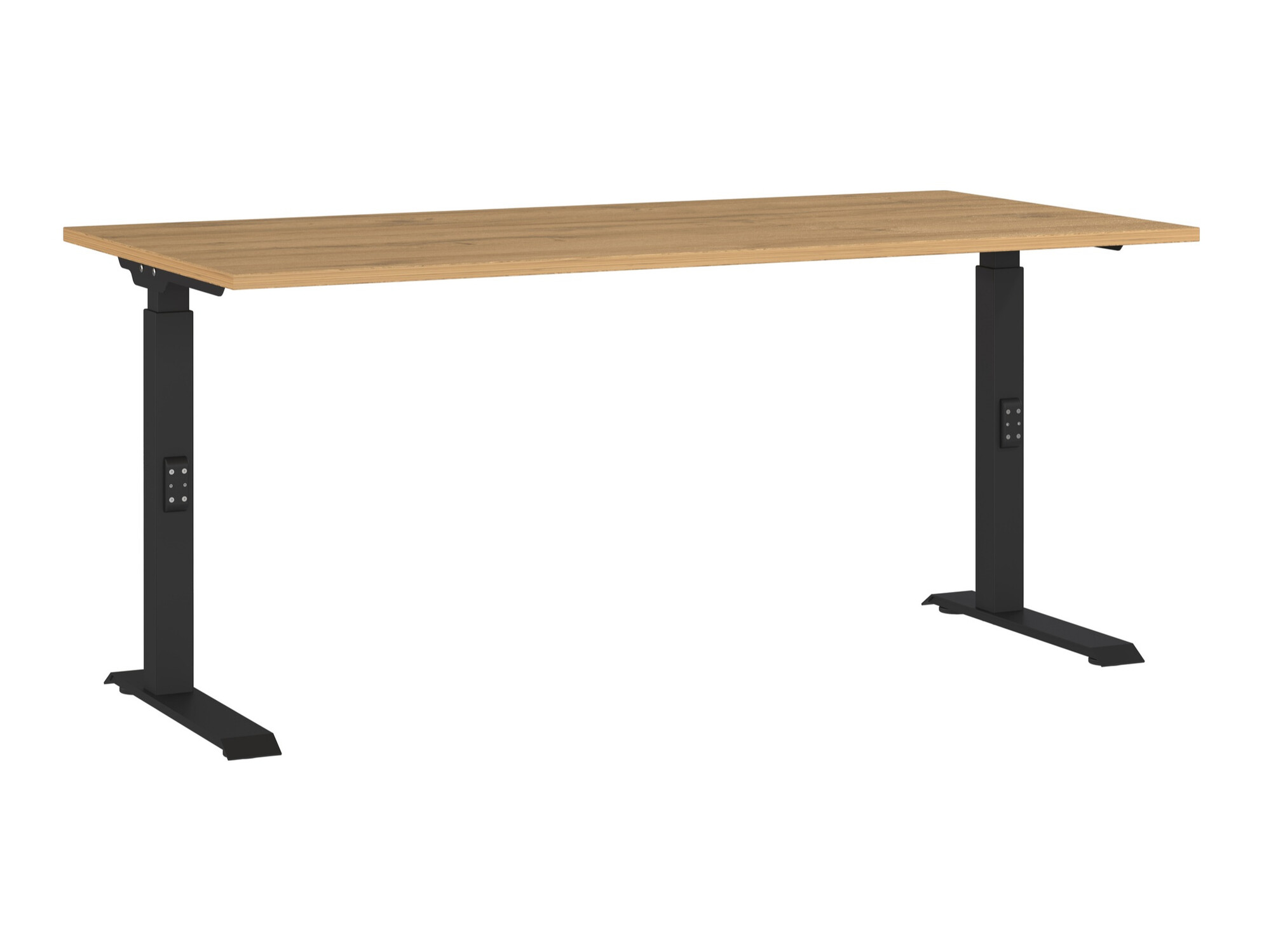 Mesa de oficina Eliromo 123 (Roble nieto + Negro)