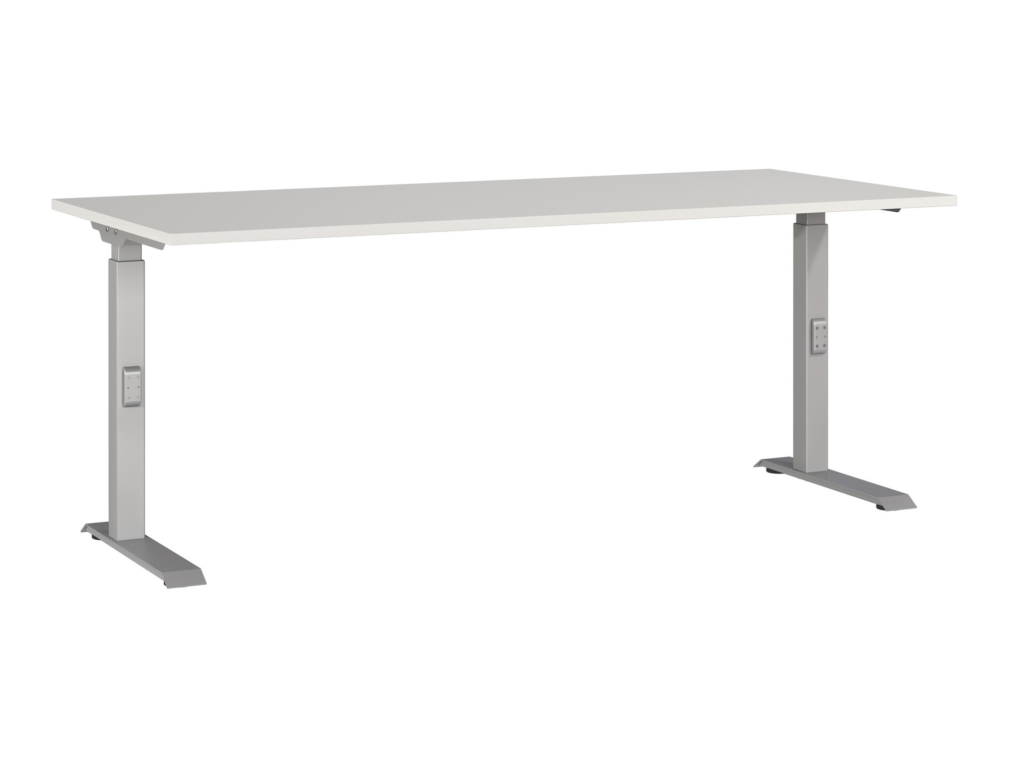 Mesa de oficina Eliromo 124 (Gris claro + Plata)