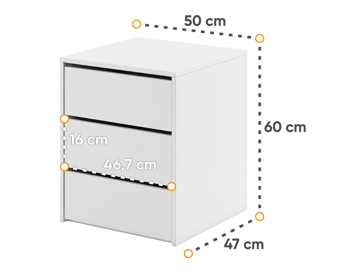 Mesilla de noche Cirdelu 113 (Blanco)