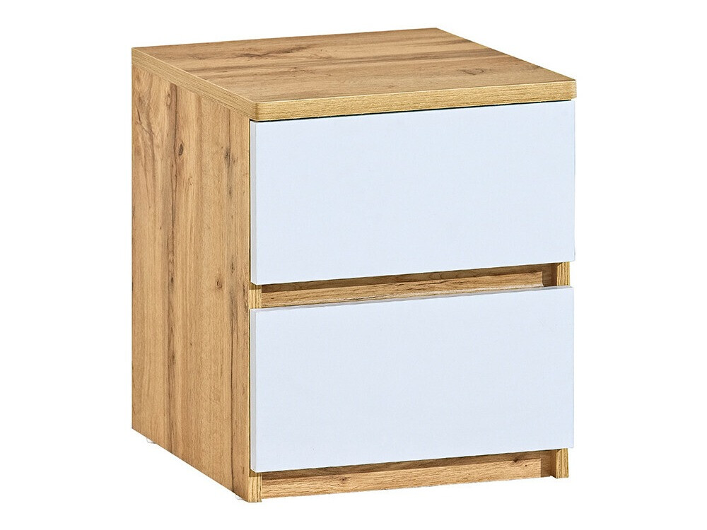 Mesilla de noche Evaropha 109 (Roble wotan + Blanco)